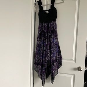 Black & Purple Paisley Dress